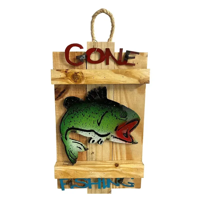 Creatvie Decor Sourcing Creative Décor Sourcing Gone Fishing Wood Wall Sign