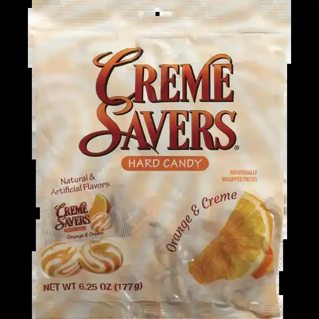 Cremesavers Candy Hard Orange And Creme – 6.25 oz