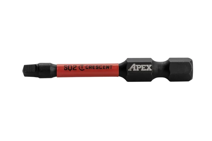 Crescent 1/4-in x 2-in Square/Robertson Impact Driver Bit Set 2 -Piece