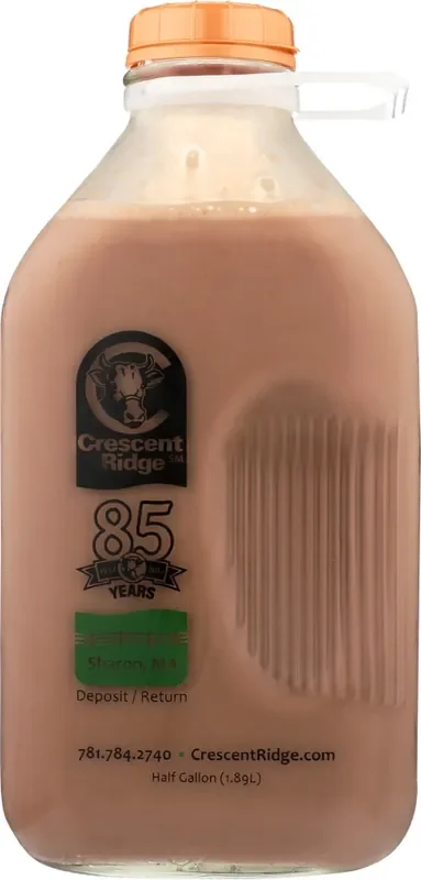 Crescent Ridge Dairy – 1% Chocolate Milk, Glass Bottle