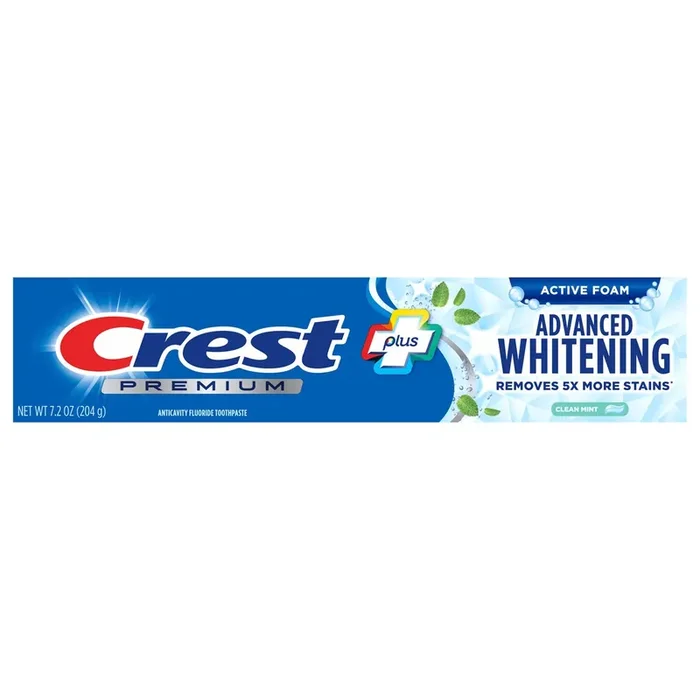 Crest Premium Plus Advanced Whitening Toothpaste, Clean Mint 7.2 oz