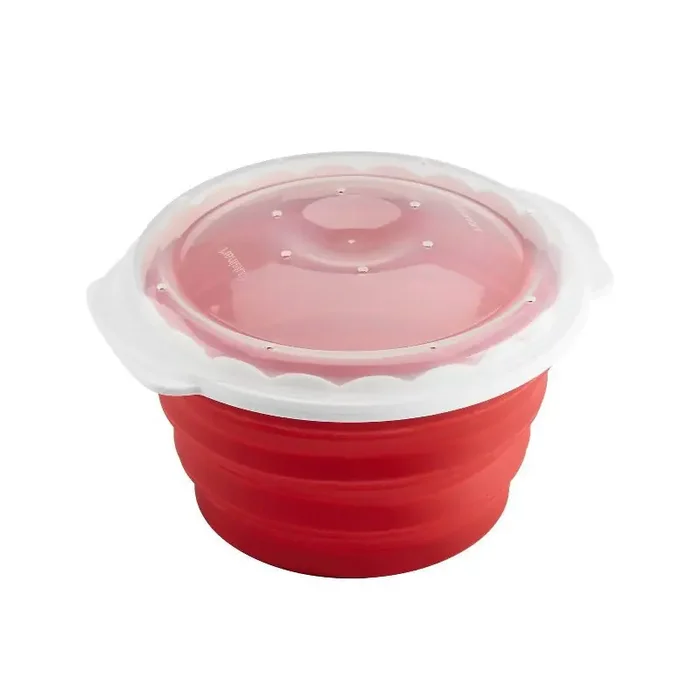 Cuisinart 10c Microwave Pop and Serve Popcorn Maker Silicone Popcorn Popper with Clear Cover, 2.75 Kernel Capacity