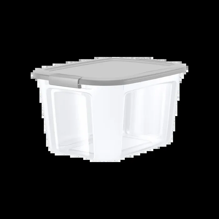 CVS Bella Storage Solutions 40-Quart Locking Lid Storage Bin, Gray