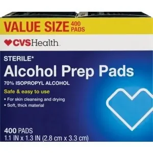 CVS Health 70% Isopropyl Alcohol Prep Pads, 400 Ct