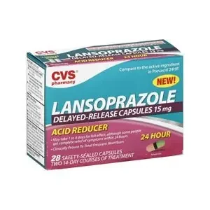 CVS Health Acid Reducer Lansoprazole Delayed-Release Capsules