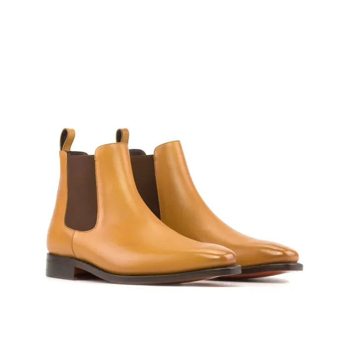DapperFam Monza in Orange Men’s Chelsea Boot