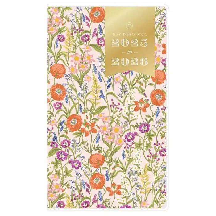 Day Designer 2025 Monthly Planner 6.14″x3.62″ June Pocket Calendar, Multicolored, Adult, Paper, Side Binding