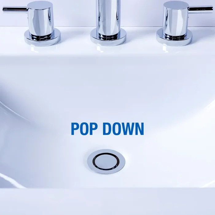 Dearborn Pop Down Chrome Bathroom Decorative sink drain