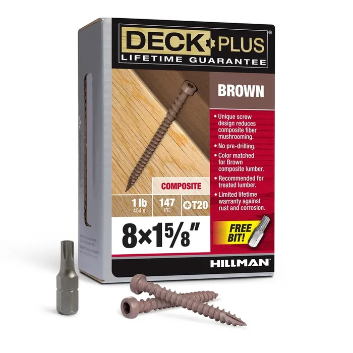Deck Plus 8 x 1-5/8-in Composite Deck Screws ( 147 -Per Box )