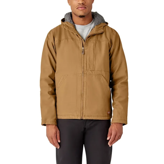 Dickies Men‘s Brown Canvas Insulated Work jacket ( Large )