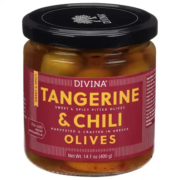 Divina Olives, Tangerine & Chili, Sweet & Spicy