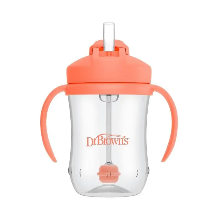 Dr. Brown‘s Milestones 9 fl oz Baby‘s First Straw Cup – Coral