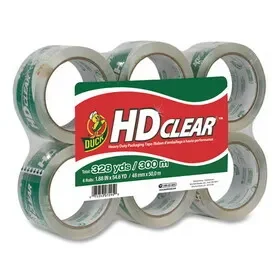 Duck DUCCS556PK Heavy-Duty Carton Packaging Tape, 3″ Core, 1.88″ x 55 yds, Clear, 6/Pack, Price/PK