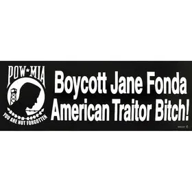 Eagle Emblems BM0006 Sticker-Pow*Mia,Jane BOYCOTT, (3-1/2″x10″)