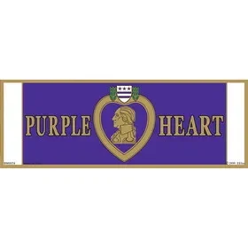 Eagle Emblems BM0074 Sticker-Purple Heart (3-1/2″X10″)
