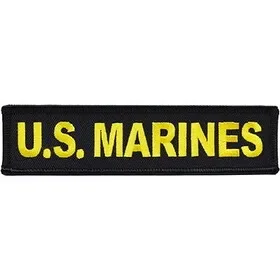 Eagle Emblems PM0238 Patch-Usmc,Tab (GLD/BLK), (5-1/4″x1-1/4″)