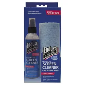 Endust END12275 LCD/Plasma Cleaning Gel Spray, 6 oz, Pump Spray Bottle with Microfiber Cloth, Price/KT