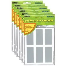 Eureka EU-627003-6 Scratch Off Stickers, Rectangles (6 PK)