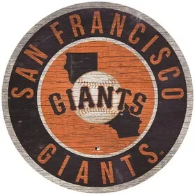 Fan Creations San Francisco Giants Sign Wood 12 Inch Round State Design