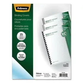 Fellowes FEL52309 Crystals Transparent Presentation Covers for Binding Systems, Clear, with Round Corners, 11.25 x 8.75, Unpunched, 25/Pack, Price/PK