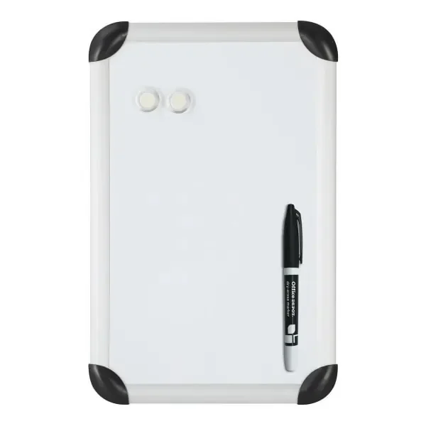 FORAY Mini Magnetic Dry-Erase Board with Aluminum Frame, White Board, Silver Frame