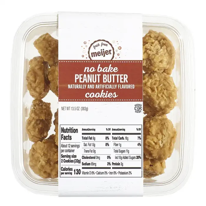 Fresh From Meijer Mini No Bake Peanut Butter Cookies – 13.5 Oz