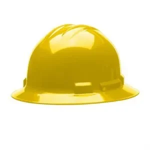 Full Brim Hard Hat Yellow with Ratchet 4-point Suspension (10) Min.(1)