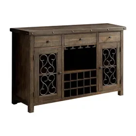Furniture of America IDF-3465SV Paula Traditional Multi-Storage Server