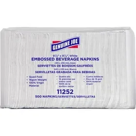 Genuine Joe Quad-fold Square Beverage Napkins, Price/CT