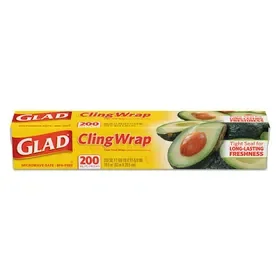 Glad CLO00020 ClingWrap Plastic Wrap, 200 Square Foot Roll, Clear, Price/EA