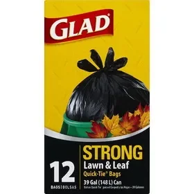 Glad Lawn 39 Gallon, 12 Count, 12 Per Case, Price/Case