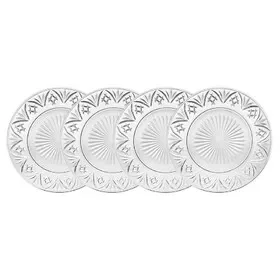 Godinger 25466 Dublin Crystal Dinner Plate, Set of 4