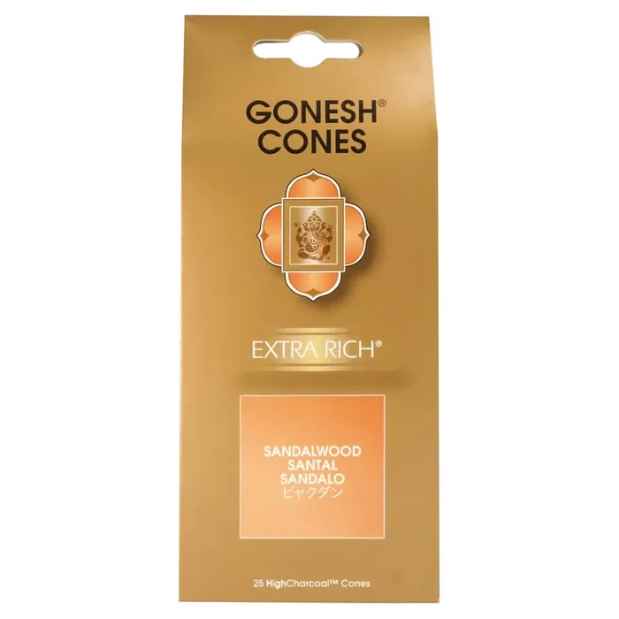 GONESH Incense Cones -Extra Rich Sandalwood