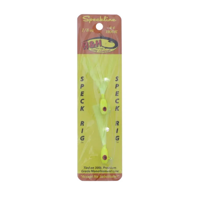 H&H Lure Company Chartreuse 1/8 oz Speck Rig