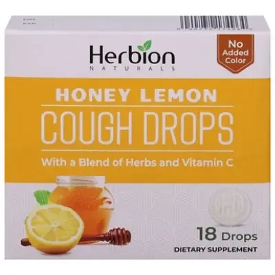 Herbion Naturals Cough Drop Hny Lemon – 18 Count