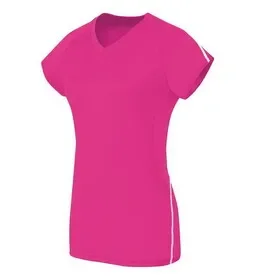 High Five 342173 Girls Short Sleeve Solid Jersey