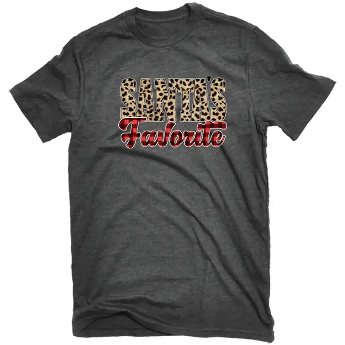 Holiday Graphic Tee Women‘s Gray Short sleeve Graphic T-shirt ( Large )