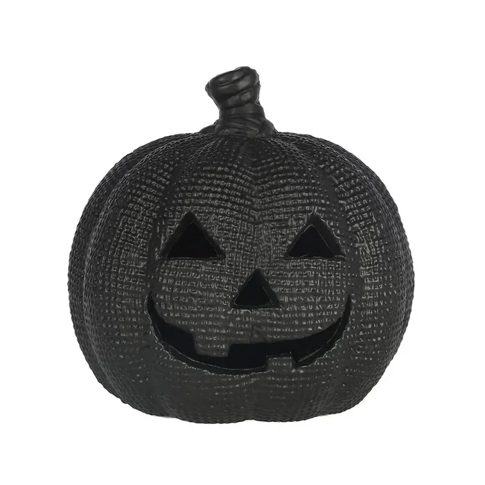 Holiday Home Burlap Pumpkin – Black