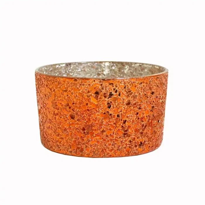 Holiday Home Glass Candle with GLX – Orange