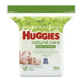 Huggies Huggies Baby Wipes Natural Care Fragrance Free, 184 Count, 3 Per Case, Price/Case