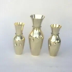 India Overseas Trading BR 2176 Solid Brass Vase Set with Tie Rope, Price/Set of 3