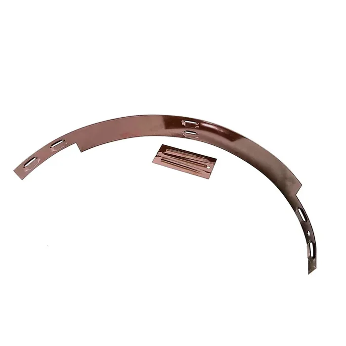 IRONRIDGE 4-ft x 4-in Tree Ring Brown Steel Landscape edging section with stakes