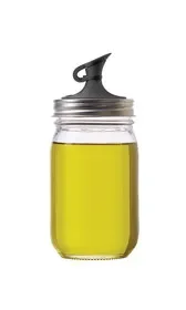 Jarware 82649 Oil Cruet for Regular Mouth Mason Jars, Black, Price/each