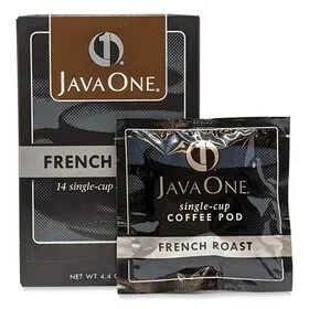 Java One JAV30800 Coffee Pods, French Roast, Single Cup, 14/Box, Price/BX