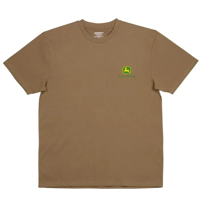 John Deere Men‘s Brown Knit Short sleeve Graphic T-shirt ( 2XL )