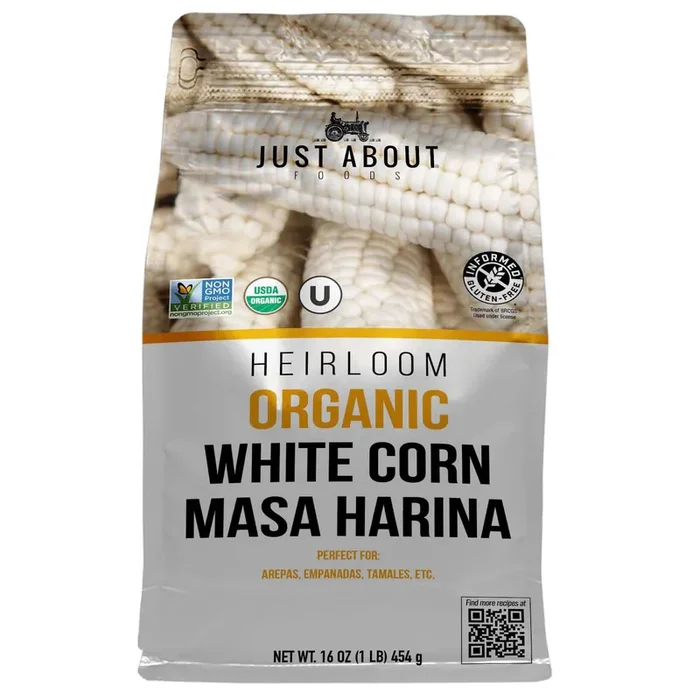 Just About Foods Heirloom Organic White Corm Masa Harina