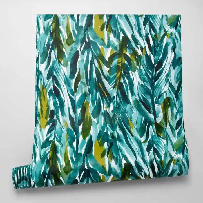 Leaves Peel & Stick Wallpaper Green – Opalhouse™ Removable Vinyl, Botanical Leaf Pattern, Self-Adhesive, 27.5 Sq Ft Coverage