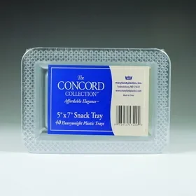 Maryland Plastics 5″ x 7″ Concord Snack Tray, 40 Count, Price/case