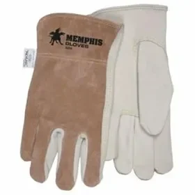 Mcr Safety 3204XL Unlined Drivers Gloves, Cow Grain Leather, X-Large, Keystone Thumb, Beige/Brown, Price/12 PR