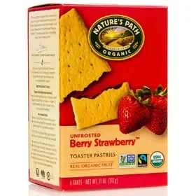 Nature’s Path Toaster Pastries, Strawberry, Unfrosted, Organic